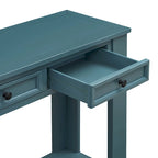 Console Table de Canapé avec Tiroirs de Rangement et Étagère Inférieure