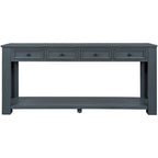 Console Table de Canapé avec Tiroirs de Rangement et Étagère Inférieure