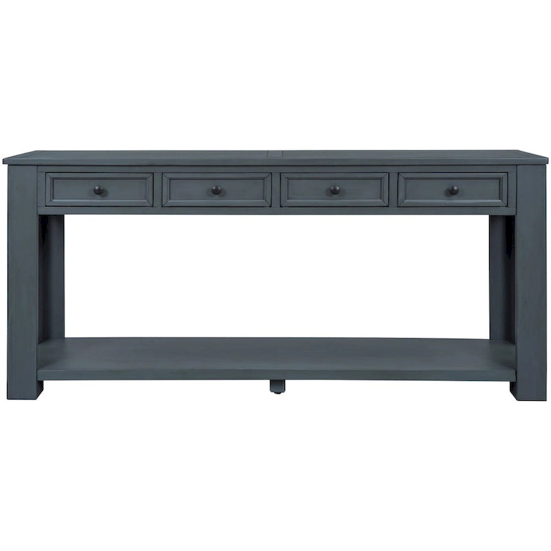 Console Table de Canapé avec Tiroirs de Rangement et Étagère Inférieure