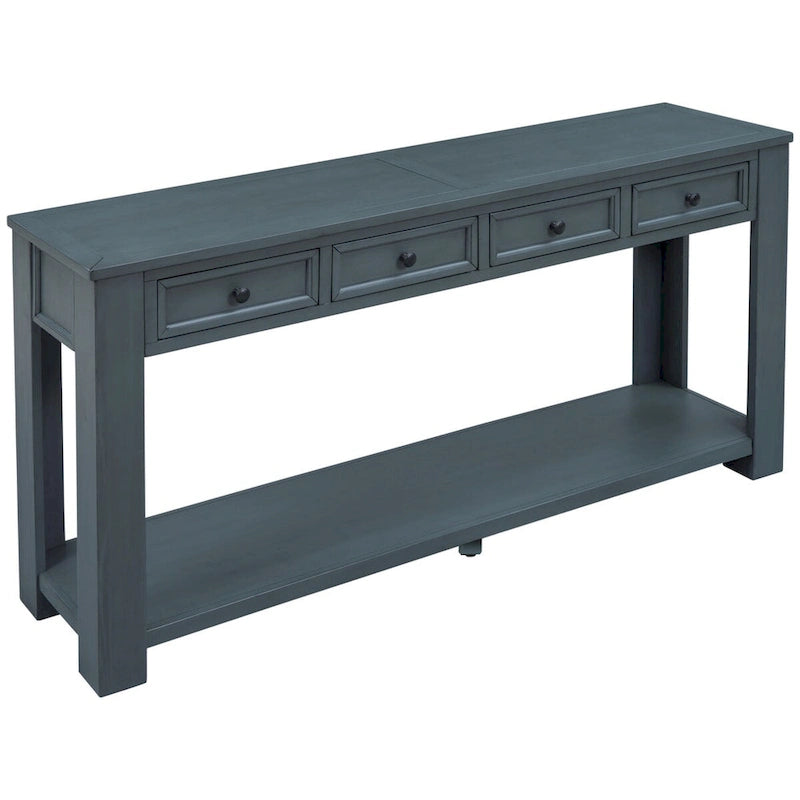 Console Table de Canapé avec Tiroirs de Rangement et Étagère Inférieure