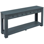 Console Table de Canapé avec Tiroirs de Rangement et Étagère Inférieure
