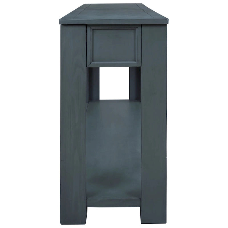 Console Table de Canapé avec Tiroirs de Rangement et Étagère Inférieure