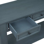 Console Table de Canapé avec Tiroirs de Rangement et Étagère Inférieure