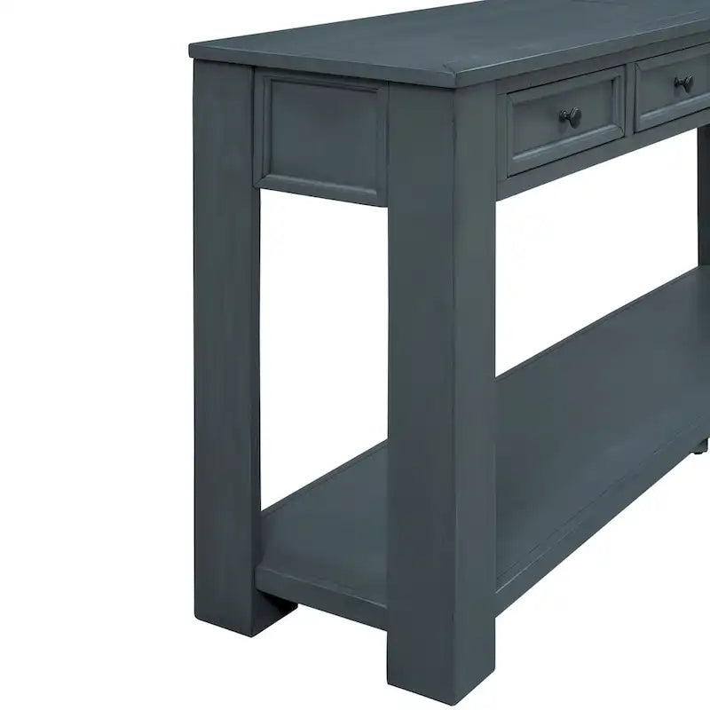 Console Table de Canapé avec Tiroirs de Rangement et Étagère Inférieure
