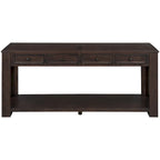 Console Table de Canapé avec Tiroirs de Rangement et Étagère Inférieure