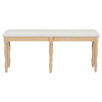 Banc de salle à manger capitonné traditionnel de 128 cm