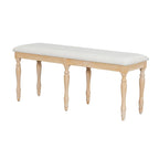 Banc de salle à manger capitonné traditionnel de 128 cm