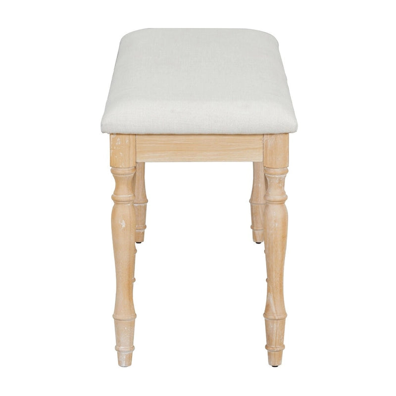 Banc de salle à manger capitonné traditionnel de 128 cm