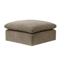 Pouffe carré beige de 37 pouces avec coussin amovible