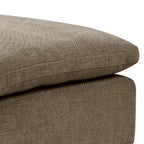 Pouffe carré beige de 37 pouces avec coussin amovible