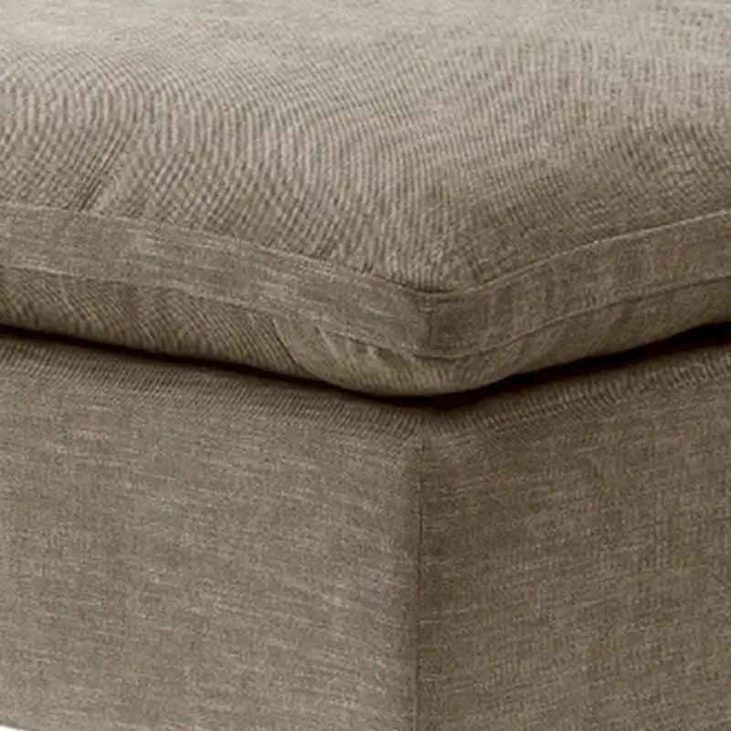 Pouffe carré beige de 37 pouces avec coussin amovible