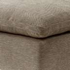 Pouffe carré beige de 37 pouces avec coussin amovible