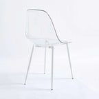 Chaises de salle à manger (lot de 4) avec pieds en métal et assises en plastique