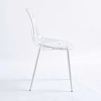 Chaises de salle à manger (lot de 4) avec pieds en métal et assises en plastique