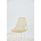 Chaises de salle à manger (lot de 4) avec pieds en métal et assises en plastique