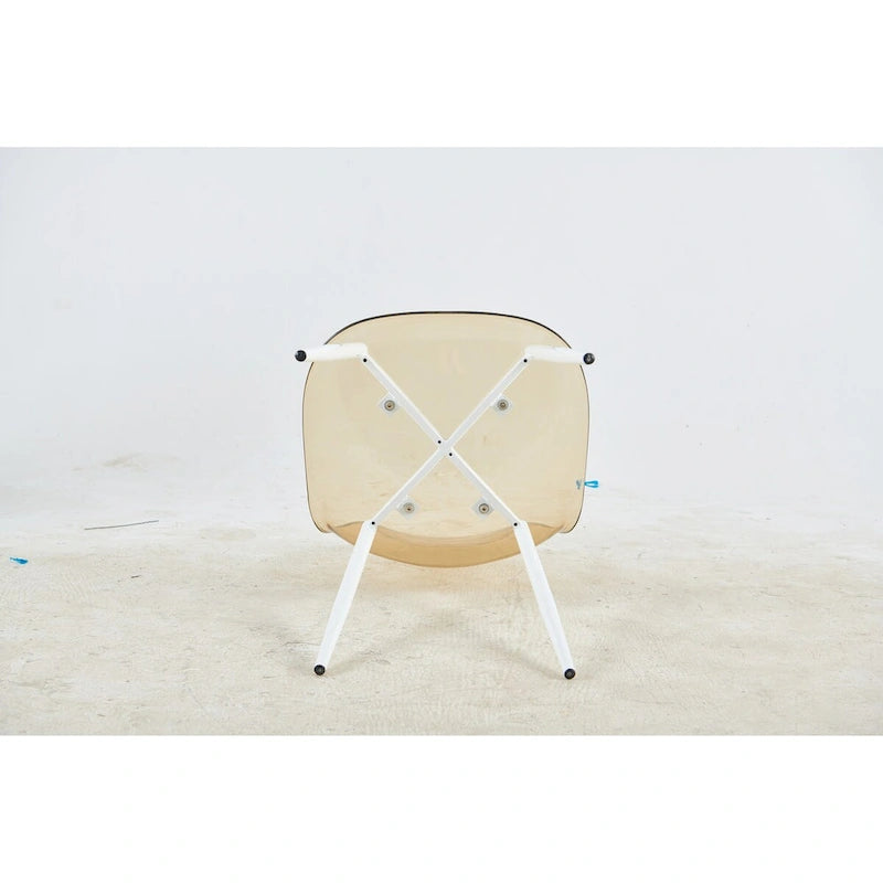 Chaises de salle à manger (lot de 4) avec pieds en métal et assises en plastique