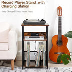Meuble tourne-disque avec station de charge