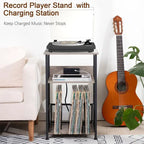 Meuble tourne-disque avec station de charge