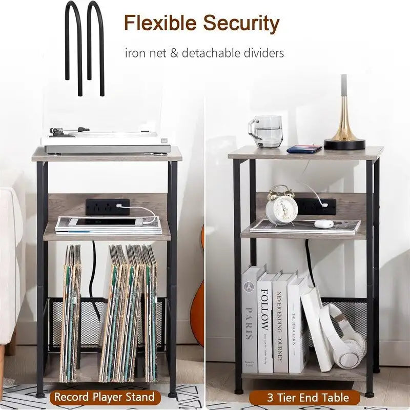 Meuble tourne-disque avec station de charge