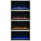 Meuble TV console de 77 pouces avec cheminée pour téléviseurs jusqu'à 85 pouces