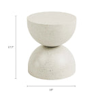 Table d'appoint intérieure/extérieure blanche à paillettes dorées