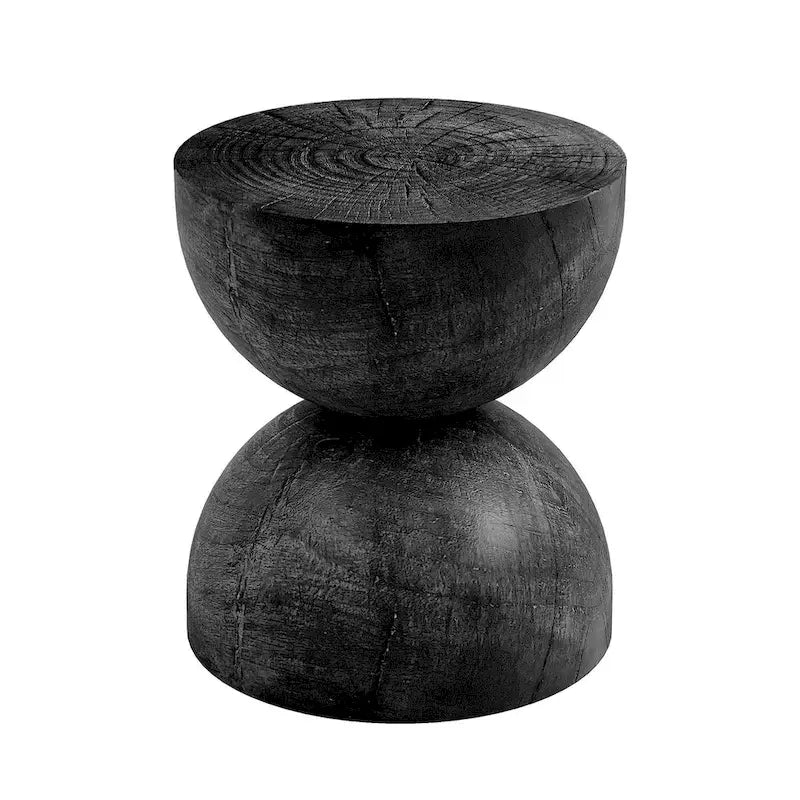 Table d'appoint intérieure/extérieure blanche à paillettes dorées