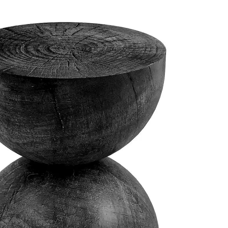 Table d'appoint intérieure/extérieure blanche à paillettes dorées