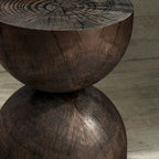 Table d'appoint intérieure/extérieure blanche à paillettes dorées