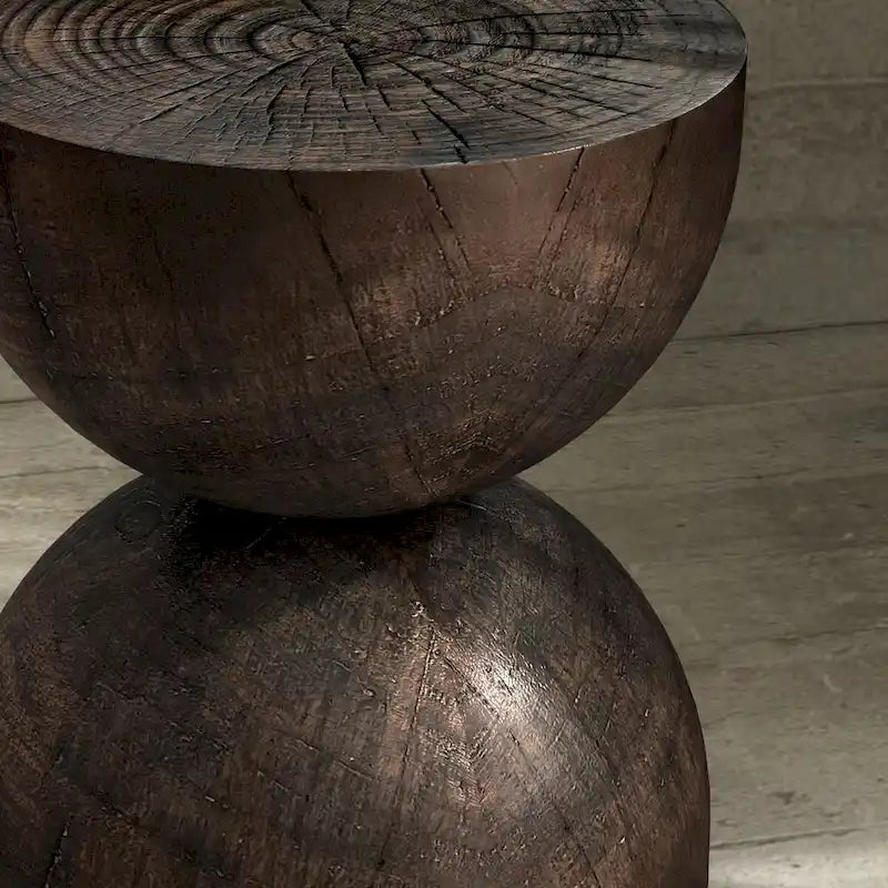 Table d'appoint intérieure/extérieure blanche à paillettes dorées