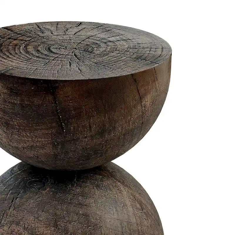 Table d'appoint intérieure/extérieure blanche à paillettes dorées