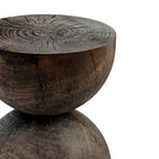 Table d'appoint intérieure/extérieure blanche à paillettes dorées