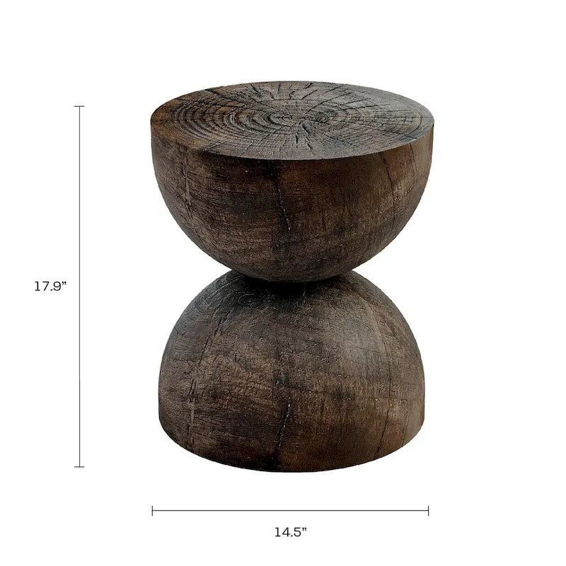 Table d'appoint intérieure/extérieure blanche à paillettes dorées
