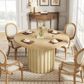 Table à manger ronde moderne de 109 cm pour 4 personnes