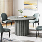 Table à manger ronde moderne de 109 cm pour 4 personnes