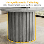 Table à manger ronde moderne de 109 cm pour 4 personnes