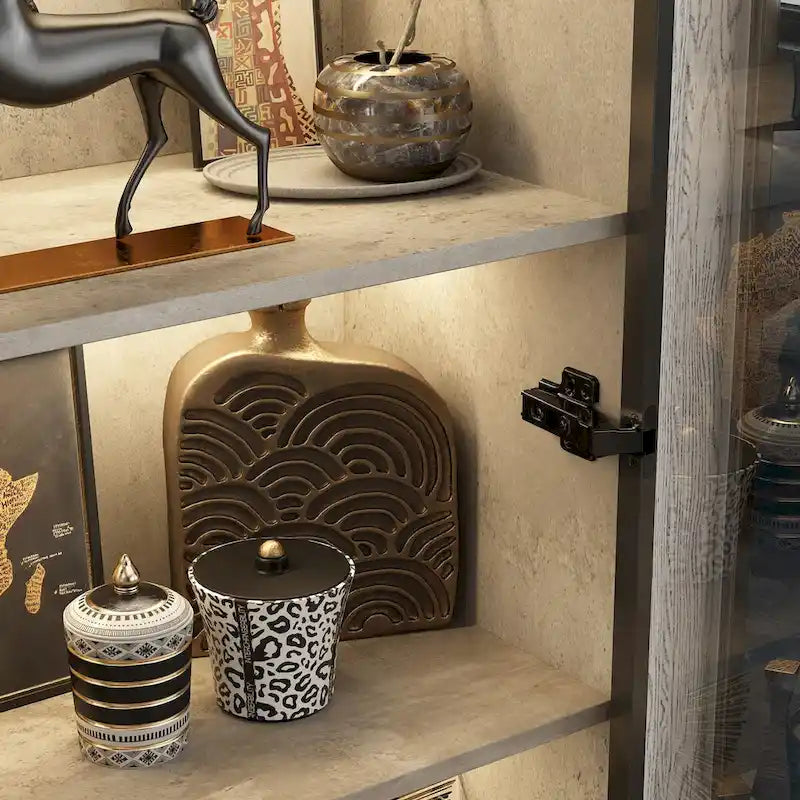 Meuble de rangement vitré avec éclairage LED