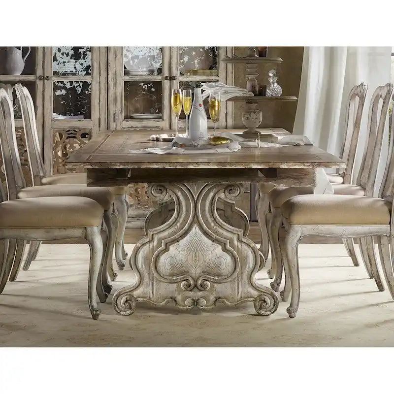 Table de salle à manger tréteaux de 83 à 127 pouces