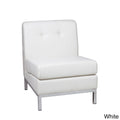 Chaise d'appoint sans accoudoirs en similicuir