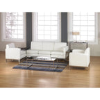 Chaise d'appoint sans accoudoirs en similicuir
