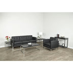 Chaise d'appoint sans accoudoirs en similicuir