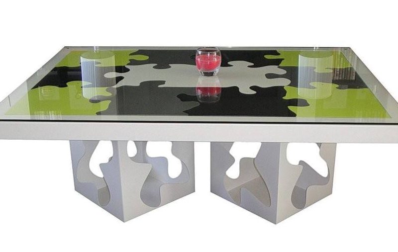 Table basse Puzzle 2 pieds